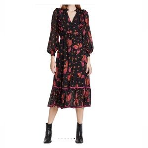 Farm Rio Black Macaws Maxi Dress